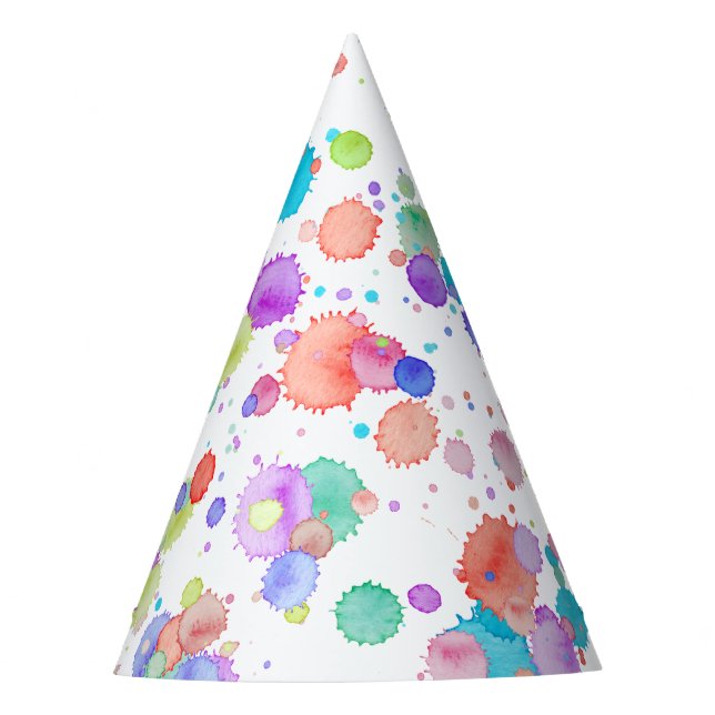 Chapéu De Festa holiES - Splatter multicolor 1 + seu backgr. (Frente)