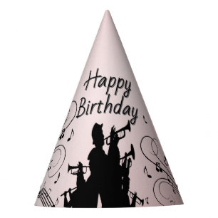 Chapéu De Festa Horn Section Trumpet Jazz Music Birthday Pink