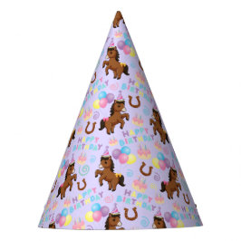 Chapéu De Festa Horse Birthday Party Hat in Purple