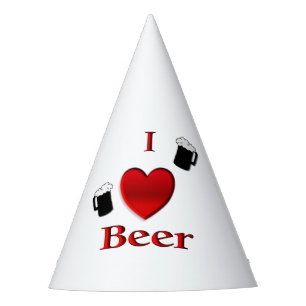 Chapéu De Festa I Heart Beer Design