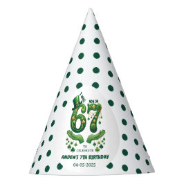 Chapéu De Festa I Was 6 Now I’m 7 St. Patrick’s Day Boy Birthday