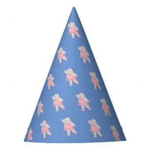 Chapéu De Festa ilusima Ballerina Hippo Blue
