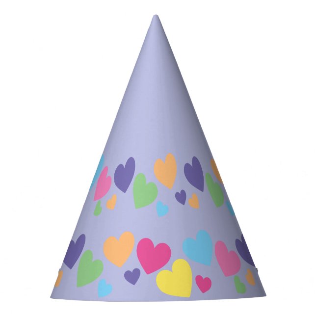 Chapéu De Festa ilusima Rainbow Love Hearple Party Hat (Frente)