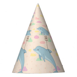 Chapéu De Festa Ilustração das Letras de Entrega de Golfinhos Voad