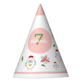 Chapéu De Festa Ilustração de Galinha de Cartoon Bonito