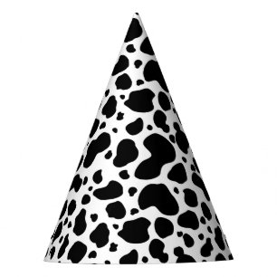 Chapéu De Festa Impressão animal preto e branco do teste padrão