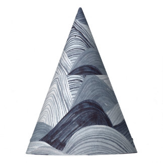 Chapéu De Festa Indigo Watercolor Wave Sem Vista