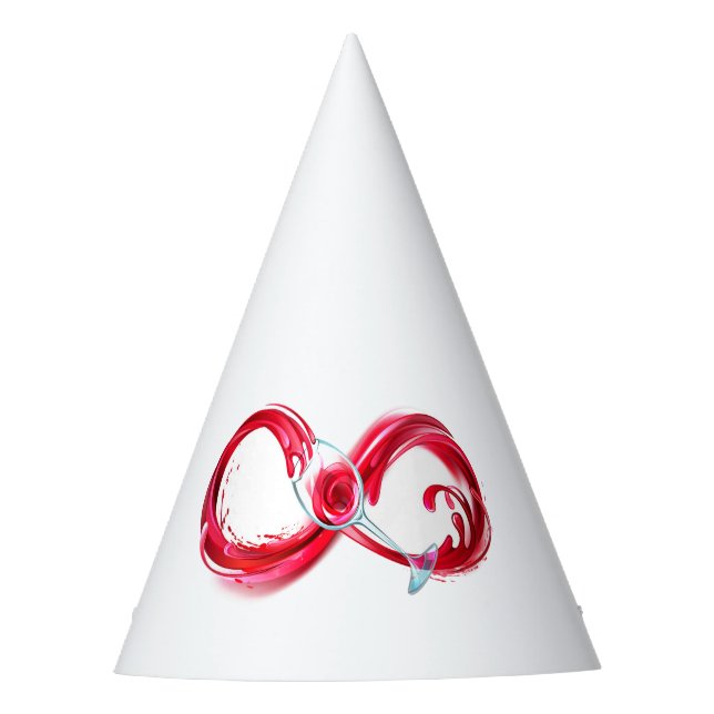 Chapéu De Festa Infinidade com vinho tinto (Frente)