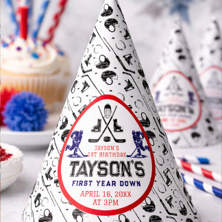 Chapéu De Festa  It’s Game Time Hockey 1st Birthday Party