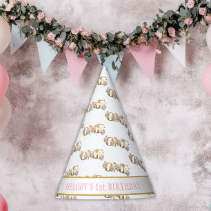 Chapéu De Festa jardim de fadas caprichoso para 1º aniversário