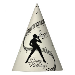 Chapéu De Festa Jazz Dance Ouro Music Party Hat