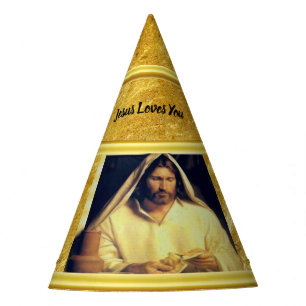 Chapéu De Festa Jesus que quebra a textura Dourado de matthew