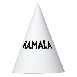Chapéu De Festa Kamala - tipografia moderna - branco negro minimal