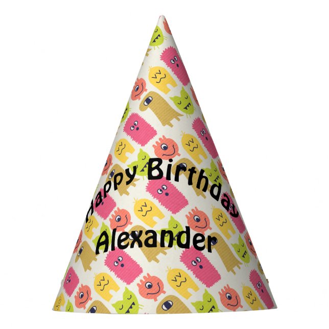 Chapéu De Festa Kawaii Monster Festa de aniversário Hat (Frente)