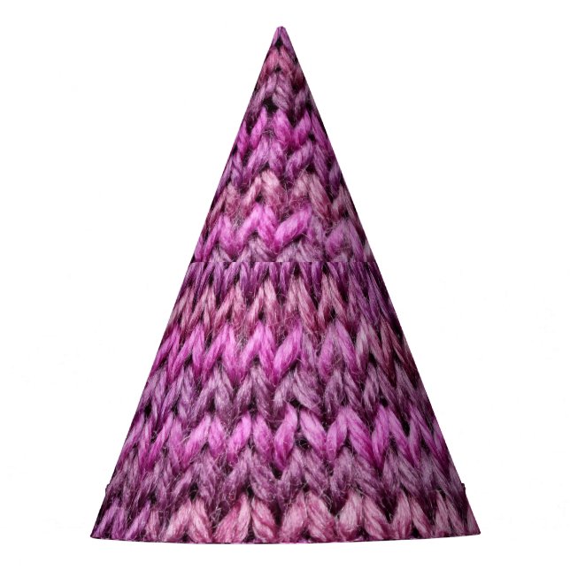 Chapéu De Festa Knit Harmony: Textura de distribuição roxa (Frente)