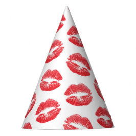 Chapéu De Festa Lábios Vermelhos, Padrão De Lábios, Batom Vermelho