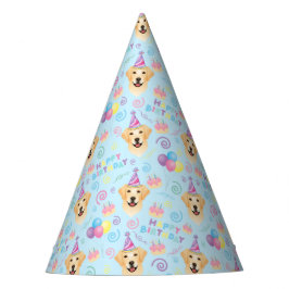 Chapéu De Festa Labrador Retriever Birthday Party Hat Blue