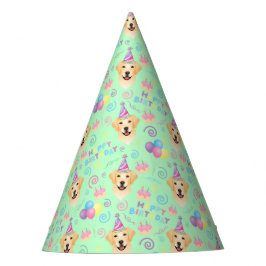 Chapéu De Festa Labrador Retriever Birthday Party Hat Green