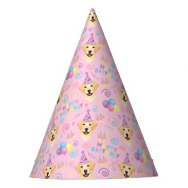 Chapéu De Festa Labrador Retriever Birthday Party Hat Pink