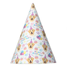 Labrador Retriever Birthday Party Hat White
