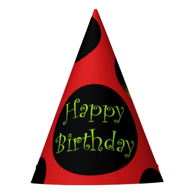 Chapéu De Festa Ladybug Birthday (Frente)