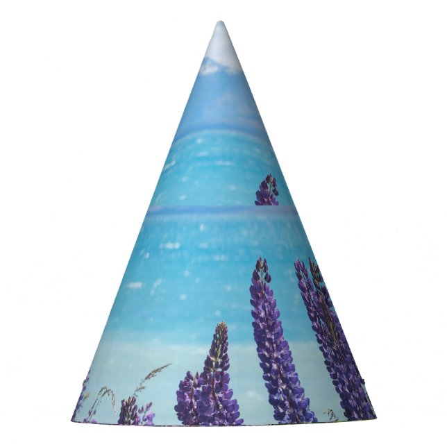 Chapéu De Festa lavanda na costa do lago (Frente)