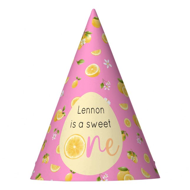Chapéu De Festa Lemon Sweet One Birthday (Frente)