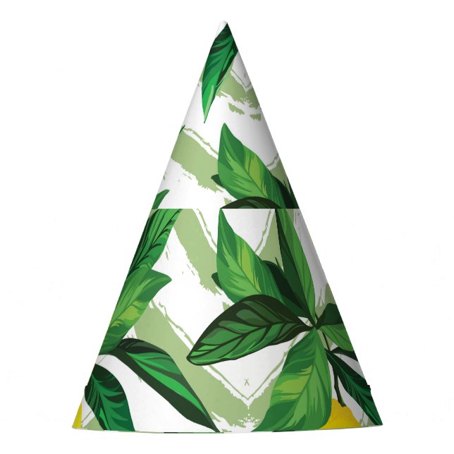 Chapéu De Festa Lemon zigzag: modelo desenhado à mão. (Frente)