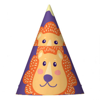 Chapéu De Festa Leões e Tigres de Cartoon: Vintage