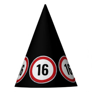 Chapéu De Festa Limite de Velocidade de 16 Anos de Idade