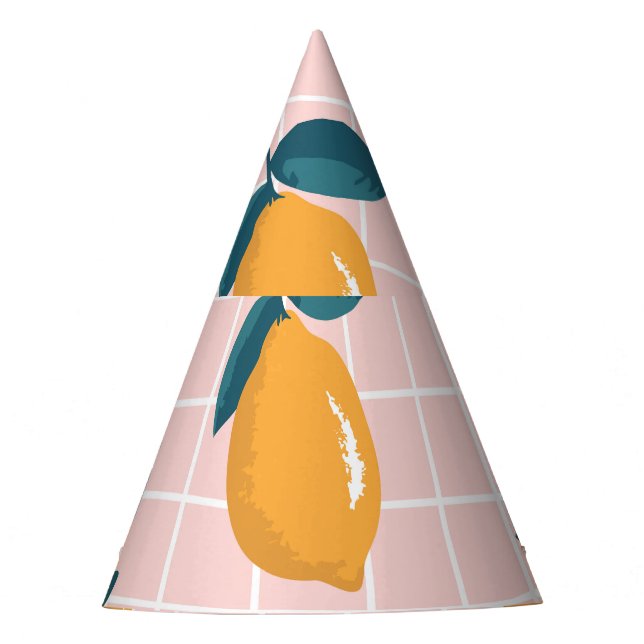 Chapéu De Festa Limões, geometria retrorreflectora, padrão perfeit (Frente)