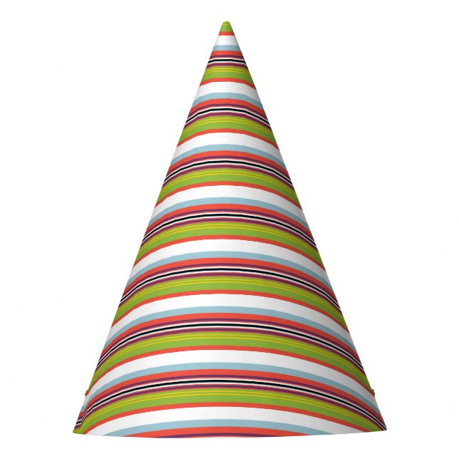 Chapéu De Festa Listras coloridas mágicas (Frente)