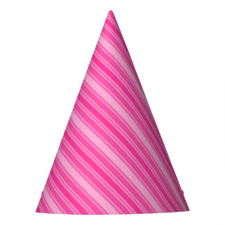Chapéu De Festa Listras de Rosa Claro a Rosa Escuro