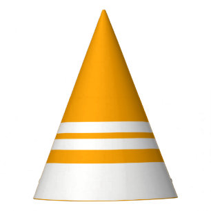 Chapéu De Festa Listras Retroríficas Brancas Amarelas Sunny Colori