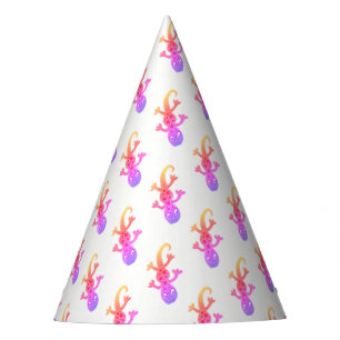 Chapéu De Festa Lizard Gecko Unicorn, um belo arco-íris