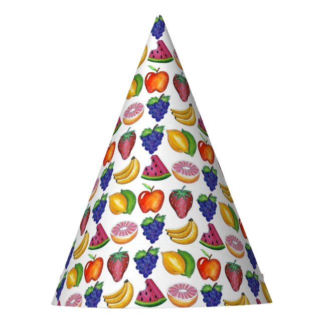 Chapéu De Festa Maçã-Limão-limão-maçã-Fruta-de-cereja (Frente)