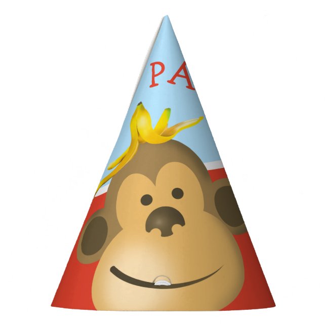 Chapéu De Festa Macaco de Bananas Brilhante Colorido (Esquerda)