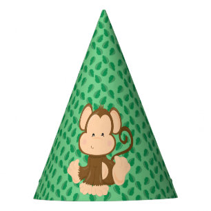 Chapéu De Festa Macaco do partido dos animais do safari do bebê