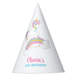 Chapéu De Festa Magical Rainbow Unicorn Birthday