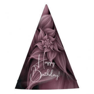 Chapéu De Festa Magnífica Flor Fractal Rosa Coral