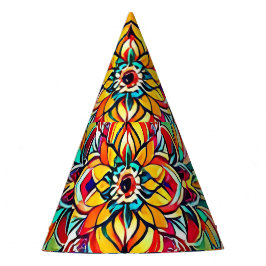 Chapéu De Festa Mandala Sinfonia de Cores – Floral Psicodélico Ous