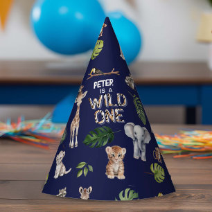 Chapéu De Festa Marinho Azul Selva Animais Selvagem Selvagem Um pr