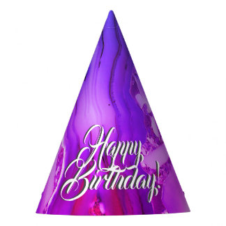 Chapéu De Festa Mármore Roxo Exótico
