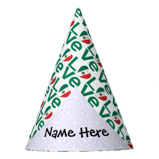 Chapéu De Festa Mexicano AMOR Lado Verde