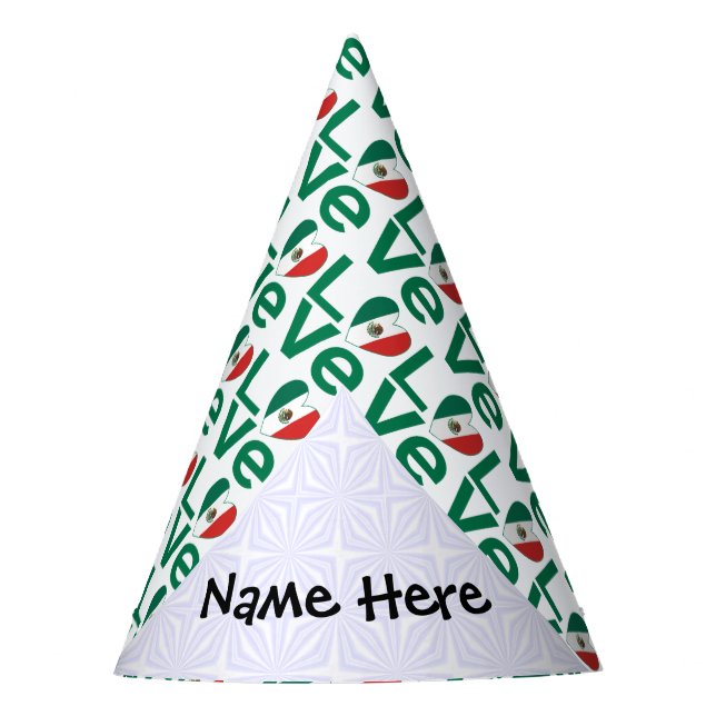 Chapéu De Festa Mexicano AMOR Lado Verde (Frente)