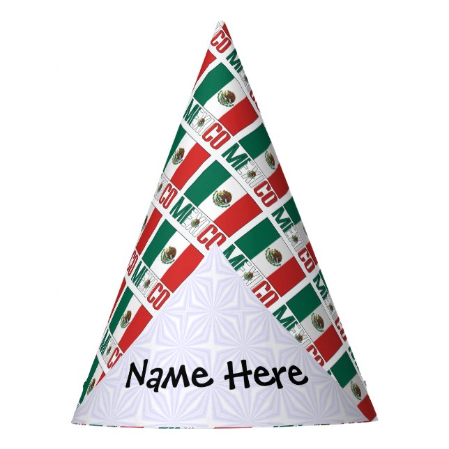 Chapéu De Festa México: Bandeira mexicana Enviada Personalizada (Frente)