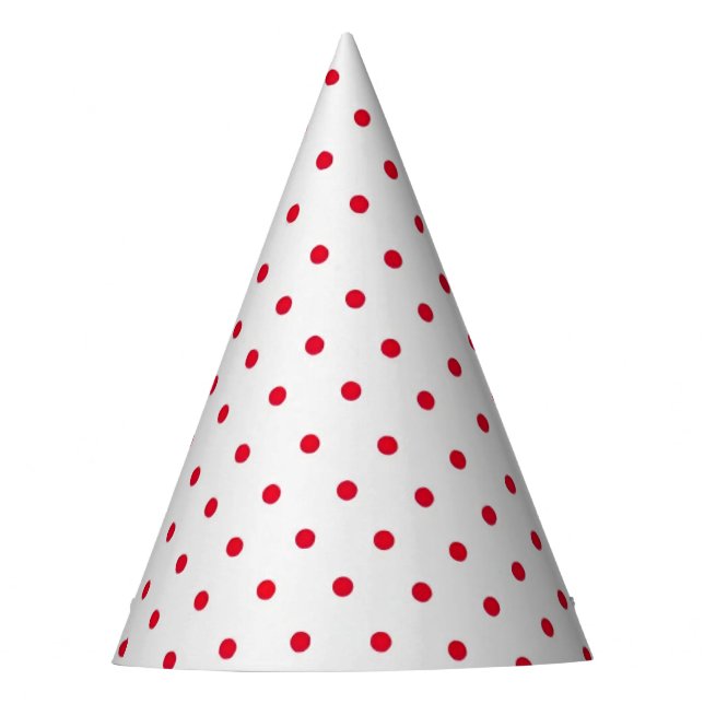 Chapéu De Festa Micro Red Dots Party Hat (Frente)
