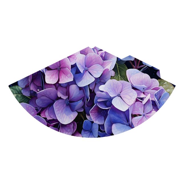 Chapéu De Festa Midnight Garden Violet Hydrangea Watercolor (Frente)