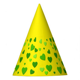 Chapéu De Festa Mil corações para você com fundo amarelo