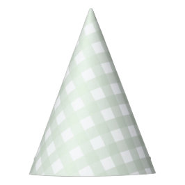 Chapéu De Festa Mint Green Gingham Party Hat